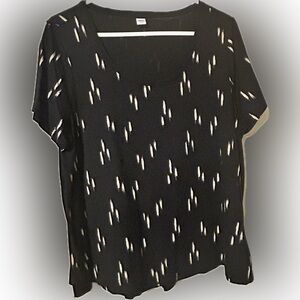 Old Navy Black w Beige Women’s Blouse-XL